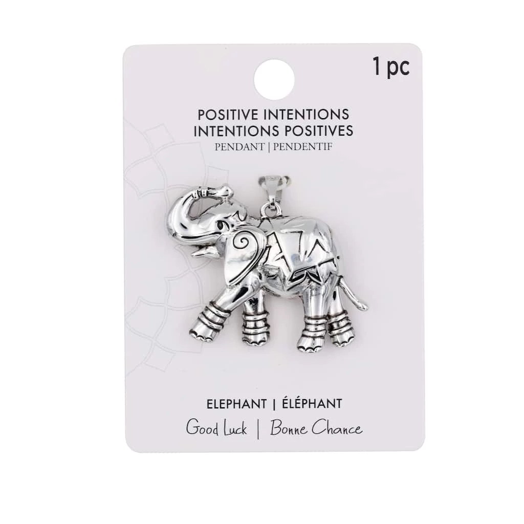 Outlet 😍 12 Pack: Positive Intentions Elephant Rhodium Pendant by Bead Landing™ 🌟 3 Outlet 😍 12 Pack: Positive Intentions Elephant Rhodium Pendant by Bead Landing™ 🌟