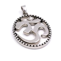Wholesale 👏 Positive Intentions Antique Rhodium Om Pendant By Bead Landing™ 🤩 -Deals Bead Landing Store 10557264 5