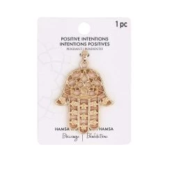 Budget ✨ Positive Intentions Gold Hand Pendant By Bead Landing™ 💯