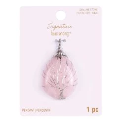 Outlet 🎉 Signature Rose Quartz Wire Wrapped Pendant by Bead Landing™ 🧨 -Deals Bead Landing Store 10580631 1
