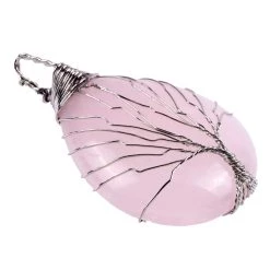 Outlet 🎉 Signature Rose Quartz Wire Wrapped Pendant by Bead Landing™ 🧨