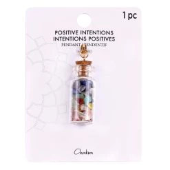 Wholesale 🌟 Positive Intentions Glass Bottle Pendant by Bead Landing™ 🛒