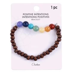 Best deal 🛒 Positive Intentions Chakra Beads & Wood Bracelet by Bead Landing™ 😉