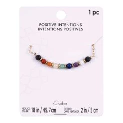 Outlet 💯 Positive Intentions Chakra Beads & Lava with Gold Spacers Short Necklace by Bead Landing™ 🛒