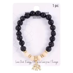 Cheapest 🛒 Positive Intentions Lava Rock with Elephant Bracelet by Bead Landing® ⭐