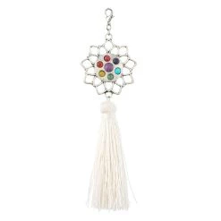 New 👏 Positive Intentions Chakra & Cream Tassel Pendant by Bead Landing™ 🎁