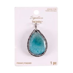 Wholesale 🎉 Signature Color Shop Blue Agate Pave Pendant by Bead Landing™ ✨