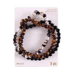 Coupon 🔔 Signature Color Shop Black Agate, Fire Agate & Tiger Eye Bracelets by Bead Landing™ 💯 -Deals Bead Landing Store 10592402 1