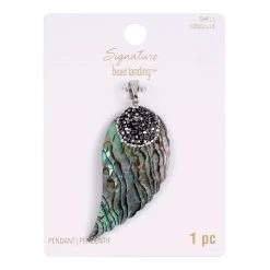 Budget ⭐ Signature Color Shop Wing Abalone Shell Pendant by Bead Landing™ ⭐