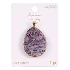 Coupon 🤩 Signature Color Shop Pink Map Stone Pendant by Bead Landing™ 🤩
