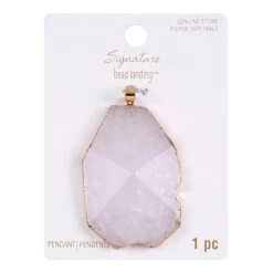 Buy ๐ฏ Signature Color Shop Rock Quartz Gold Pendant by Bead Landing™ ๐