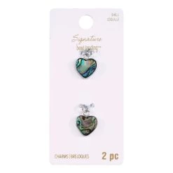 Wholesale 😉 12 Packs: 2 ct. (24 total) Signature Color Shop Abalone Heart Charms by Bead Landing™ ✔️ -Deals Bead Landing Store 10592615 1 1