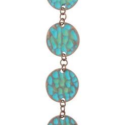 Wholesale 😀 Turquoise Patina Metal Lentil Beads, 25mm by Bead Landing™ 🔥
