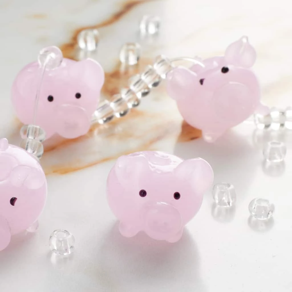 Hot Sale 😀 12 Pack: Pink Pig Glass Lampwork Beads, 20mm by Bead Landing™ ✔️ 4 Hot Sale 😀 12 Pack: Pink Pig Glass Lampwork Beads, 20mm by Bead Landing™ ✔️ - Image 2