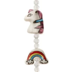 Discount 💯 Multicolor Ceramic Unicorn & Rainbow Beads by Bead Landing™ 🌟