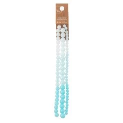 Outlet 💯 12 Pack: Aqua Ombre Glass Round Beads by Bead Landing™ 😍 -Deals Bead Landing Store 10594084 2