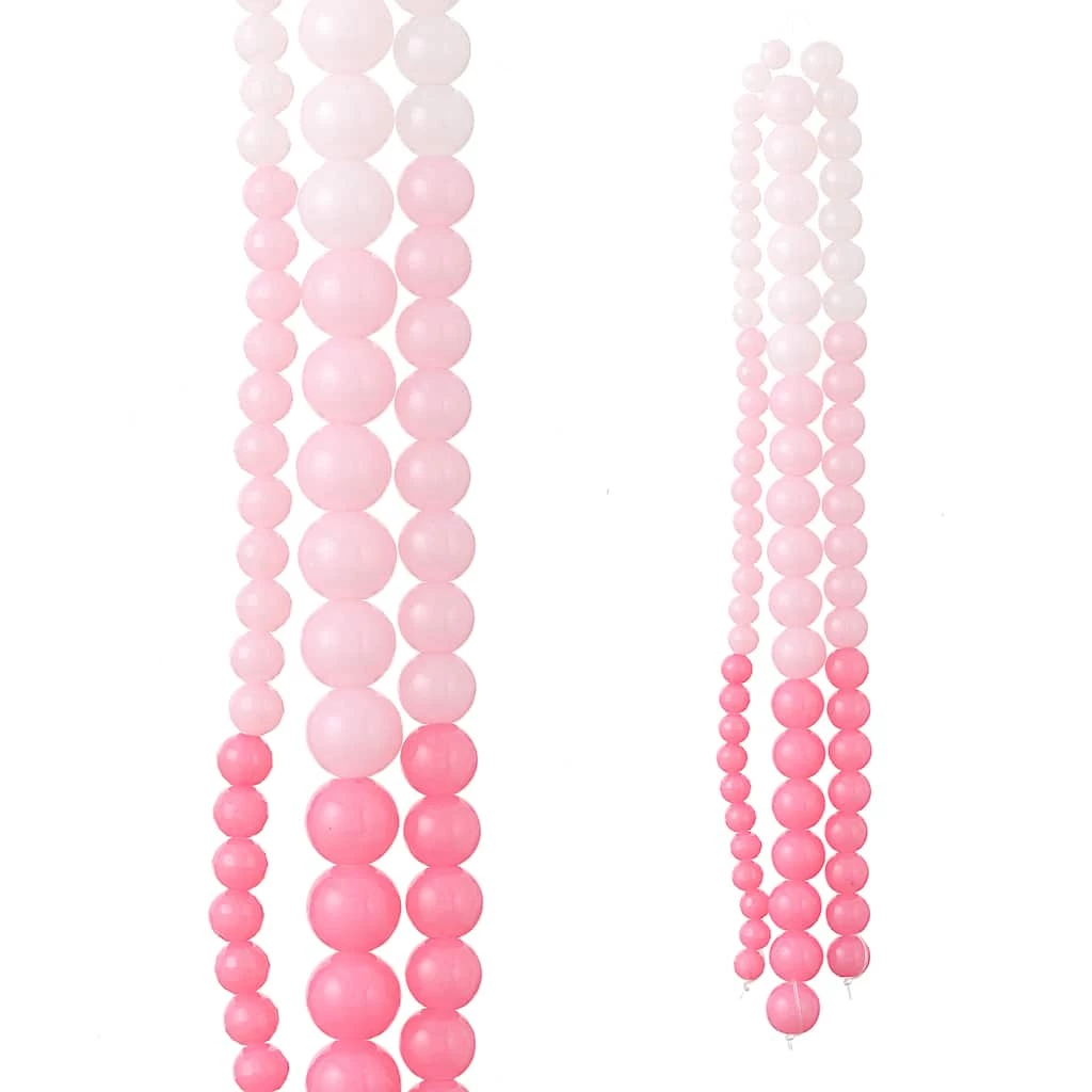 Cheapest 🌟 Pink Ombre Glass Round Beads by Bead Landing™ 🥰 3 Cheapest 🌟 Pink Ombre Glass Round Beads by Bead Landing™ 🥰