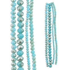 Flash Sale 🎁 12 Pack: Aqua Faceted Glass Round Beads by Bead Landing™ 🔔