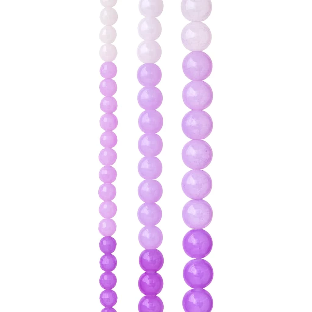 Discount ❤️ Purple Ombre Glass Round Beads by Bead Landing™ 💯 3 Discount ❤️ Purple Ombre Glass Round Beads by Bead Landing™ 💯