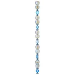 Buy ✨ Aqua Mixed Glass Round & Cube Beads by Bead Landing™ ❤️ -Deals Bead Landing Store 10595515 30