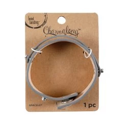 Budget โค๏ธ Charmalong™ Gray Cuff Slider Bracelet by Bead Landing™ โ
