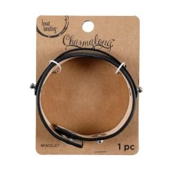 Best deal โ๏ธ 12 Pack: Charmalong™ Black Cuff Slider Bracelet by Bead Landing™ ๐