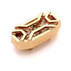 Hot Sale 🥰 12 Pack: Charmalong™ Gold with Gems AB Octagon Slider Charm by Bead Landing™ 🎉