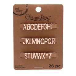 Coupon 💯 Charmalong™ Rose Gold Alphabet Letter Slider Charms by Bead Landing™ 👏