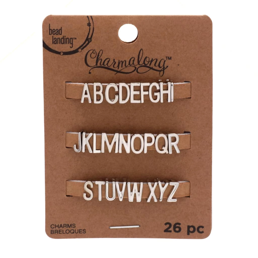 Best Sale 😉 Charmalong™ Silver Alphabet Letter Slider Charms by Bead Landing™ ⭐ 3 Best Sale 😉 Charmalong™ Silver Alphabet Letter Slider Charms by Bead Landing™ ⭐