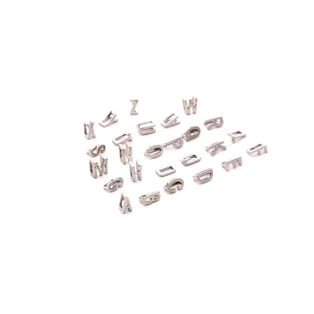 Best Sale 😉 Charmalong™ Silver Alphabet Letter Slider Charms by Bead Landing™ ⭐ 5 Best Sale 😉 Charmalong™ Silver Alphabet Letter Slider Charms by Bead Landing™ ⭐ - Image 3