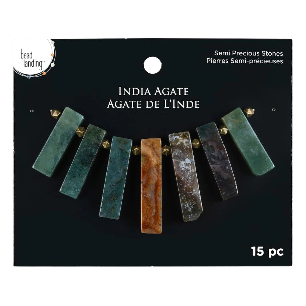 Cheap 🔥 India Agate Rectangular Beads by Bead Landing™ 😍 3 Cheap 🔥 India Agate Rectangular Beads by Bead Landing™ 😍