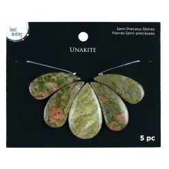 Coupon 😉 Unakite Teardrop Beads by Bead Landing™ 🧨