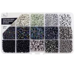 Deals 🤩 Black & Silver Mix Glass Seed Beads by Bead Landing® 👍 -Deals Bead Landing Store 10627308 1