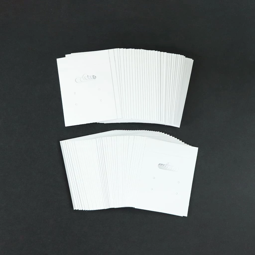 Best deal 👏 12 Packs: 75 ct. (900 total) White Paper Earring Cards by Bead Landing™ ✨ 6 Best deal 👏 12 Packs: 75 ct. (900 total) White Paper Earring Cards by Bead Landing™ ✨ - Image 4
