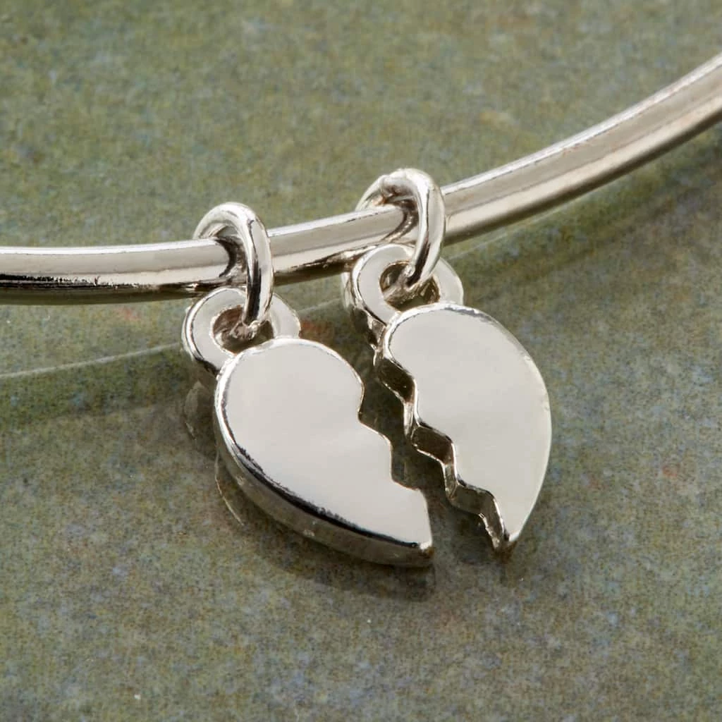 Cheapest 💯 Charmalong™ Silver Plated Half Heart Charms by Bead Landing™ ❤️ 4 Cheapest 💯 Charmalong™ Silver Plated Half Heart Charms by Bead Landing™ ❤️ - Image 2