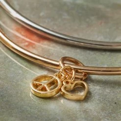 Cheap 👏 Charmalong™ 14k Gold Plated Peace & Heart Charms by Bead Landing™ 🛒 -Deals Bead Landing Store 10628386 20