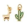 Outlet 😍 Charmalong™ 14k Gold Plated Llama & Cactus Charms by Bead Landing™ 🌟
