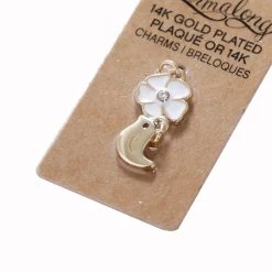 Cheap 🔔 12 Packs: 2 ct. (24 total) Charmalong™ 14k Gold Plated White Flower & Bird by Bead Landing™ 🌟 -Deals Bead Landing Store 10628391 3