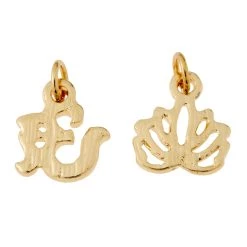 Deals 🎉 Charmalong™ 14K Gold-Plated Om & Lotus Charms by Bead Landing™ 🎁