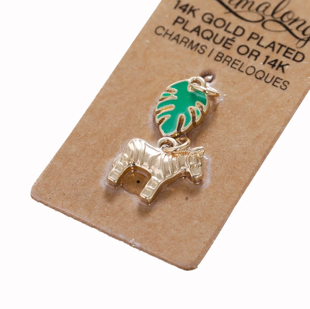 Deals ๐ Charmalong™ 14K Gold-Plated Safari Leaf & Zebra Charms by Bead Landing™ ๐ 5 Deals ๐ Charmalong™ 14K Gold-Plated Safari Leaf & Zebra Charms by Bead Landing™ ๐ - Image 3