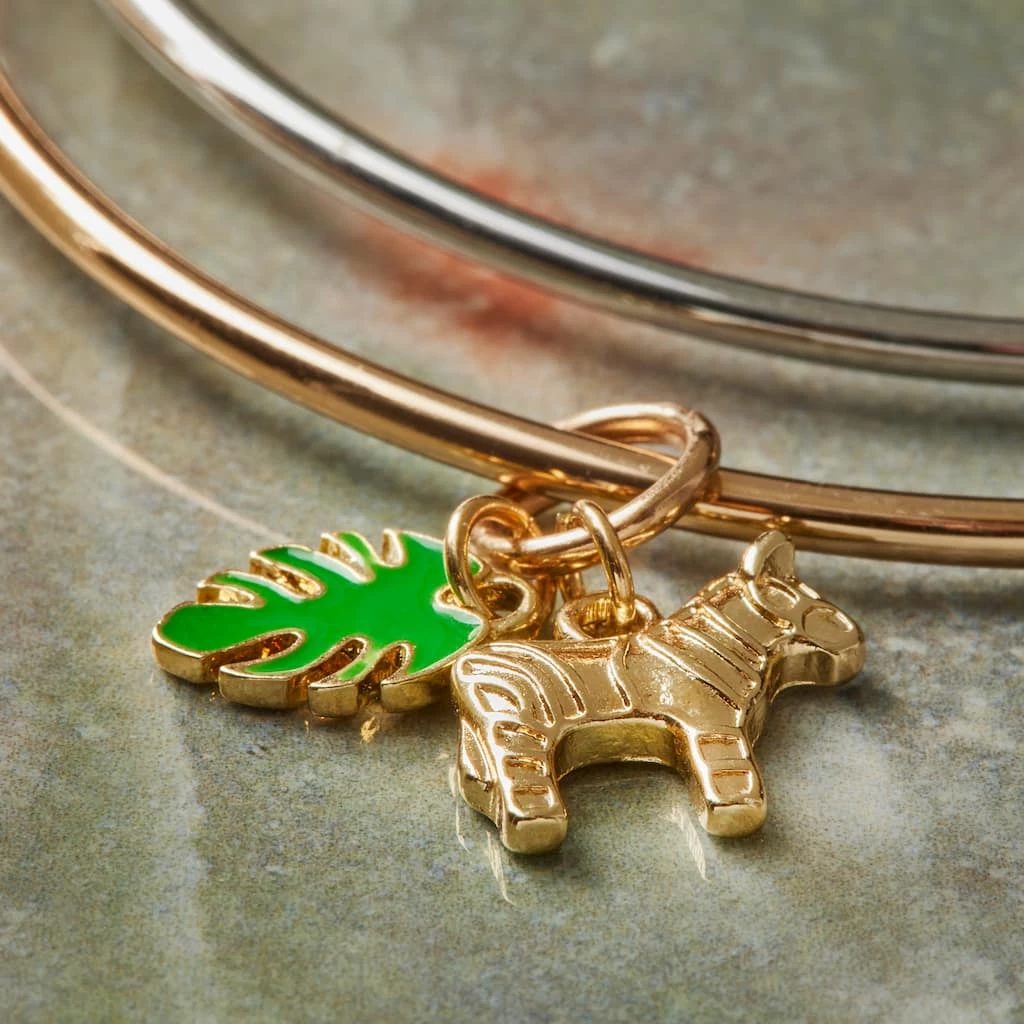 Deals ๐ Charmalong™ 14K Gold-Plated Safari Leaf & Zebra Charms by Bead Landing™ ๐ 4 Deals ๐ Charmalong™ 14K Gold-Plated Safari Leaf & Zebra Charms by Bead Landing™ ๐ - Image 2