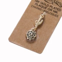 Best Sale 👍 Charmalong™ 14K Gold-Plated Cactus & Flower Charms by Bead Landing™ 💯 -Deals Bead Landing Store 10628396 2