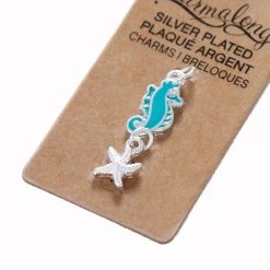 Buy ✨ Charmalong™ Silver-Plated Seahorse & Starfish Charms by Bead Landing™ 🌟 -Deals Bead Landing Store 10628403 3