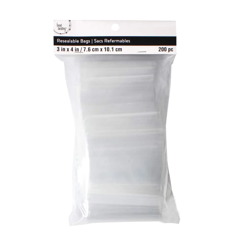 Top 10 😍 12 Packs: 200 ct. (2,400 total) 3" x 4" Clear Resealable Bags by Bead Landing™ 💯 5 Top 10 😍 12 Packs: 200 ct. (2,400 total) 3" x 4" Clear Resealable Bags by Bead Landing™ 💯 - Image 3