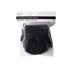 Flash Sale 🔔 12 Packs: 8 ct. (96 total) 4" Black Velvet Jewelry Bag by Bead Landing™ ⌛ -Deals Bead Landing Store 10628960 2 1