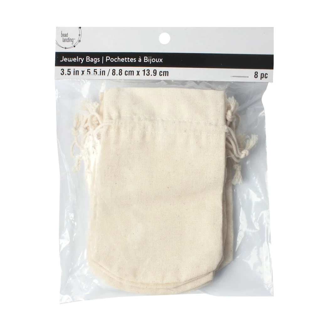Buy ✨ 12 Packs: 8 ct. (96 total) 5.5" Muslin Jewelry Bag by Bead Landing™ 💯 5 Buy ✨ 12 Packs: 8 ct. (96 total) 5.5" Muslin Jewelry Bag by Bead Landing™ 💯 - Image 3