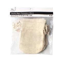 Deals 👏 12 Packs: 8 ct. (96 total) 4" Muslin Jewelry Bag by Bead Landing™ 🥰 -Deals Bead Landing Store 10628965 2