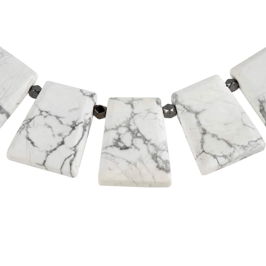 Discount 😉 6 Pack: White Howlite Trapezoid Beads by Bead Landing™ 🌟 4 Discount 😉 6 Pack: White Howlite Trapezoid Beads by Bead Landing™ 🌟 - Image 2