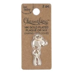 Brand new 👏 Charmalong™ 14K Gold-Plated Elephant & Wish Bone Charms by Bead Landing™ 🌟
