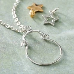 New 🤩 Charmalong™ Rhodium Necklace with Round Pendant by Bead Landing™ 🌟 -Deals Bead Landing Store 10630830 20